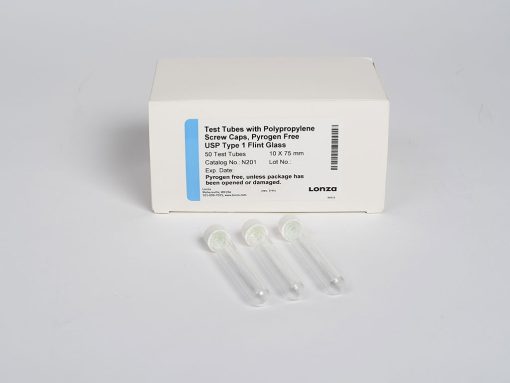 Pyrogen-Free Test Tubes 10x75mm with Caps