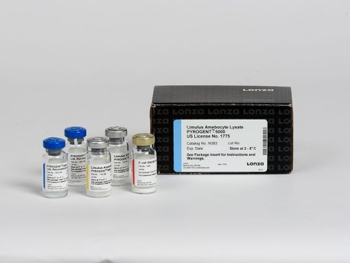 PYROGENT™-5000 Bulk Kit 100 Test Kit, contains matched endotoxin and reconstitution buffer. Assay sensitivity: 0.01 to 100 EU/ml